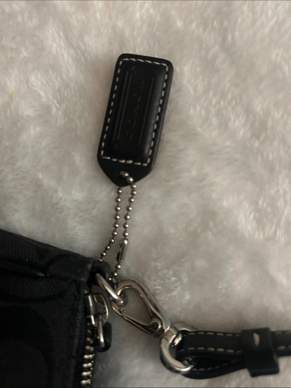 Coach Black Signature Jacquard Wristlet Clutch - Picture 2 of 4
